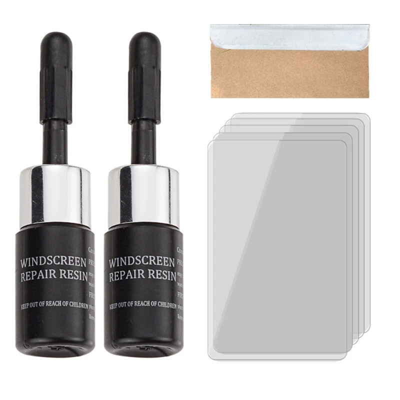 

Car Windshield Repair Kit Auto Glass Crack Repair Tools with Repair Agent for Car Windshield Crack and Scratch Fixing