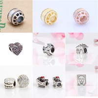 925 sterling silver family tree christmas sleigh crystal beads for original pandora charms women bracelets bangles jewelry