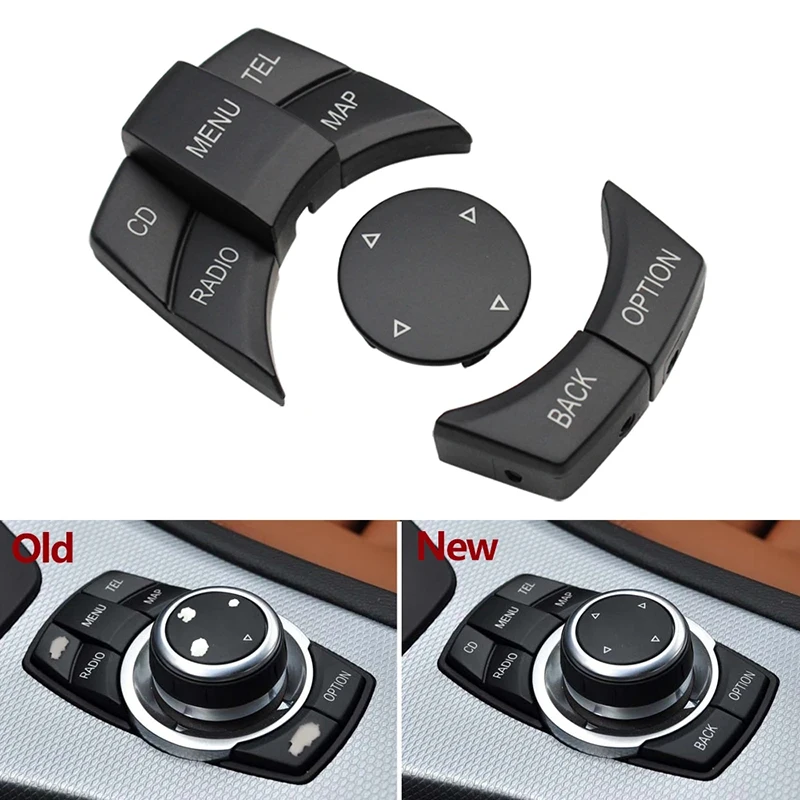 

For BMW X1 X5 X6 1 3 5 Series E84 E90 E91 E92 E70 E71 E72 E60 E87 E88 Car CIC IDrive Multimedia Control Knob Menu Button Keys