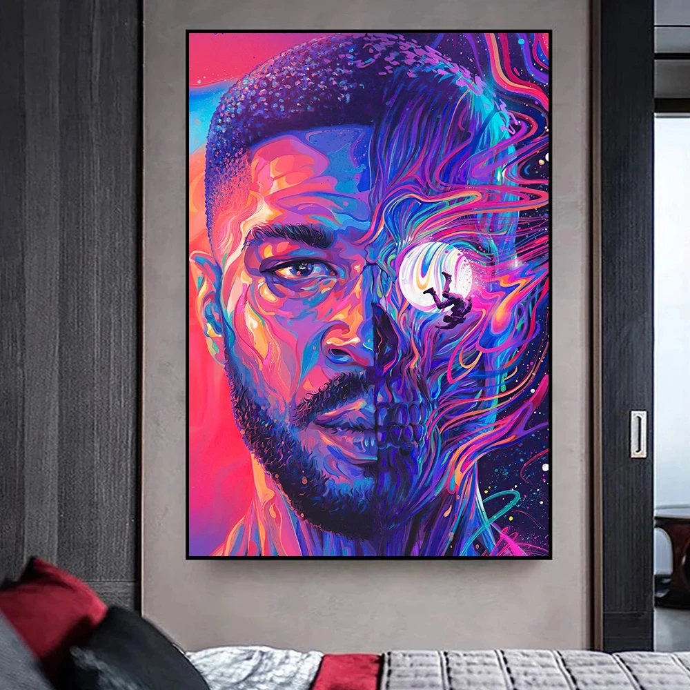 Альбом певец малыш куди человек Луна художественные плакаты принты рэп музыка