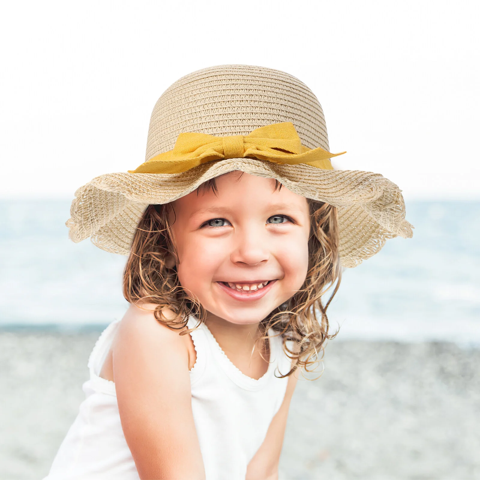 

Летняя шапка в комплекте, шапки, Детская солнцезащитная Кепка, сумка для девочек, уличная пляжная сумка через плечо с мультяшным рисунком