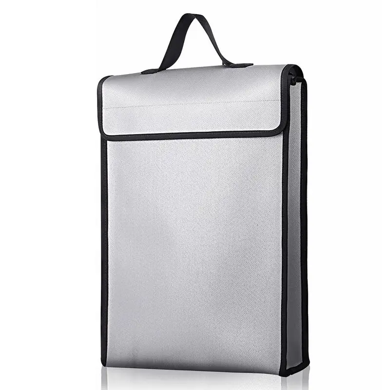 Large Fireproof Document Bag 16 X 12 Inches Waterproof And 1200 Fireproof Folder Money Bag Safe Storage Pouch For A4 Size