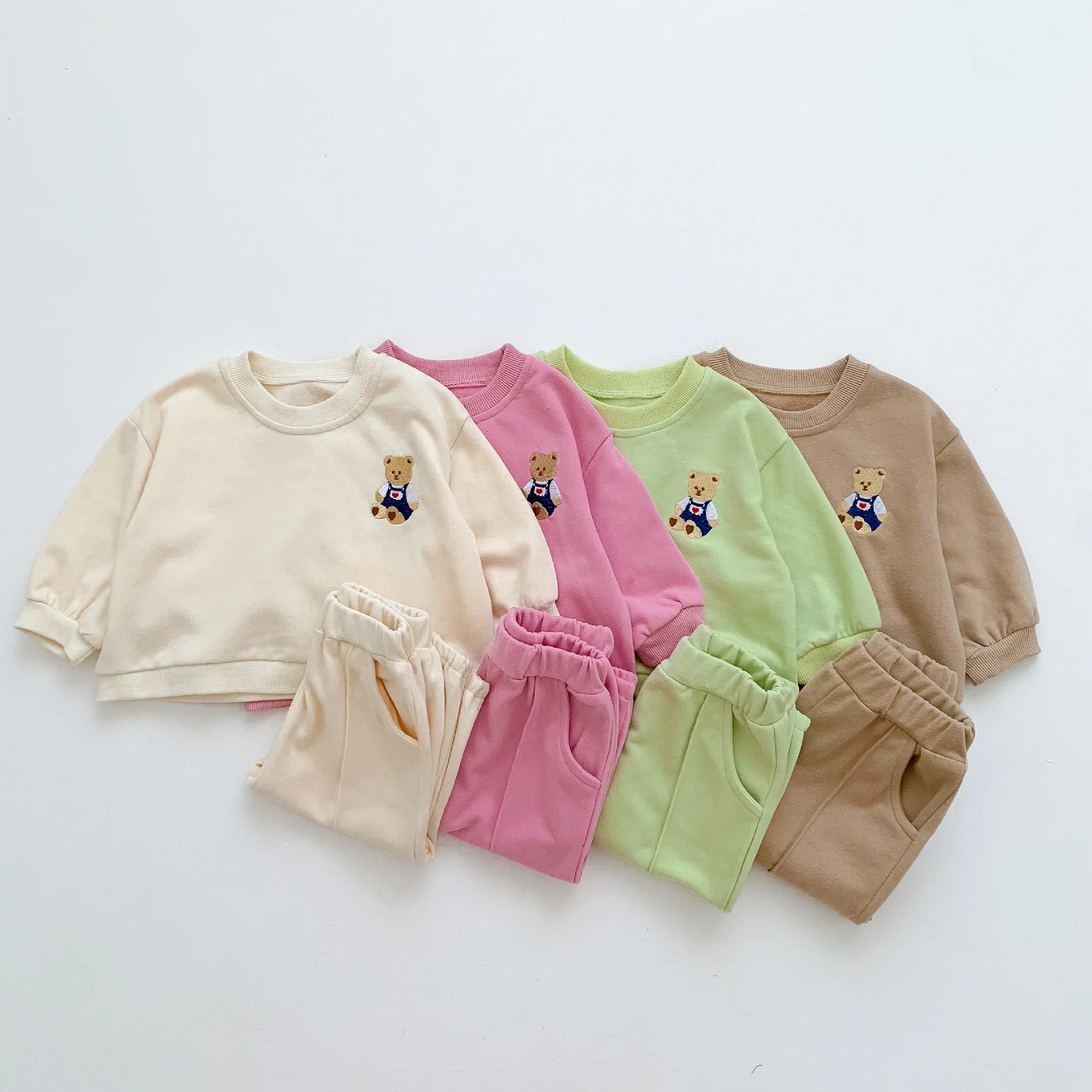 Baby Clothes Boys And Girls Spring And Autumn New Baby Suits 0-3 Years Old Children's Long-Sleeved Sweater Trousers Two-Piece Se