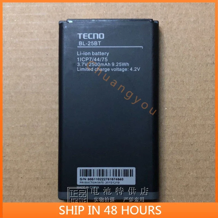 Для TECNO мобильный телефон аккумулятор BL-25BT board 9.25WH 2500mAh
