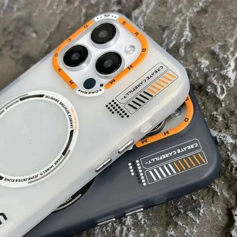 Роскошный прозрачный чехол Magsafe для iPhone 16 Pro Max 12 13 14 15 Plus Беспроводная зарядка