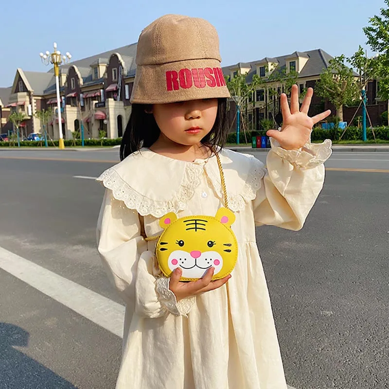 Kids Backpack Girls Cute Cartoon Mini Bags Waist Money Bag PU Leather Crossbody Children's Messenger Belt Bag