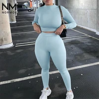 normov seamless women set workout sportswear gym clothing set fitness high waist sexy leggings sports solid color slim suits