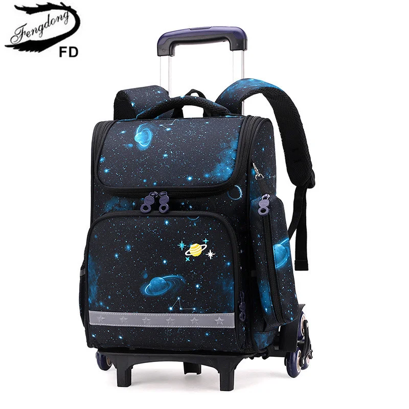 

Школьный рюкзак на колесиках со съемной тележкой