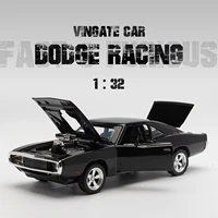 132 fast furious7 simulation car of model alloy toy car dodge charger muscle vehicle children classic metal cars for collection