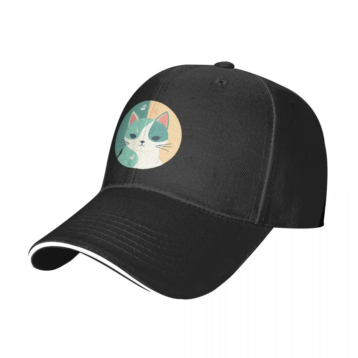 

Cat Baseball Cap Simple Circle Stylish Men Trucker Hat Design Skate Baseball Caps Gift Idea