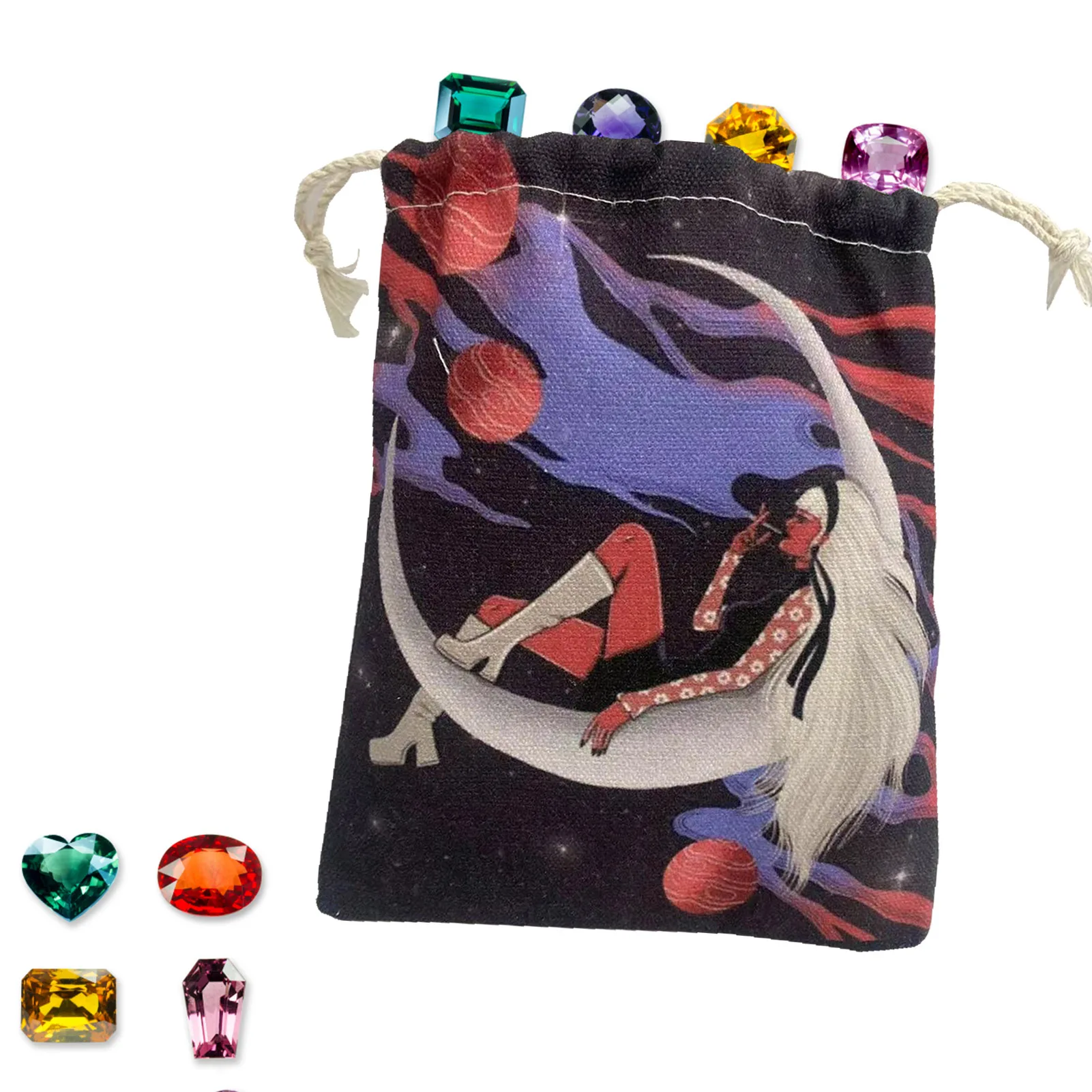 

Tarot Cards Fabric Bag Velvet Tarot Rune Bag Composite Velvet Tarot Card Holder Jewelry Bags With Drawstring Tarot Enthusiasts