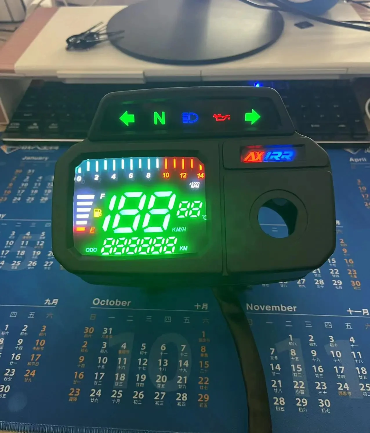 Мотоциклетный Спидометр AX100 цифровой измеритель оборотов в минуту для SUZUKI Max100