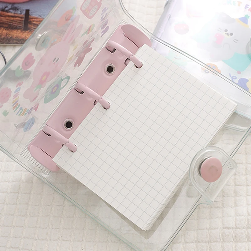 

Loose-leaf Cute INS Notebook Weekly Planner PVC Cartoon Bunny Bear Notepad For Girls Students Daily Planner Notebooks Stationery