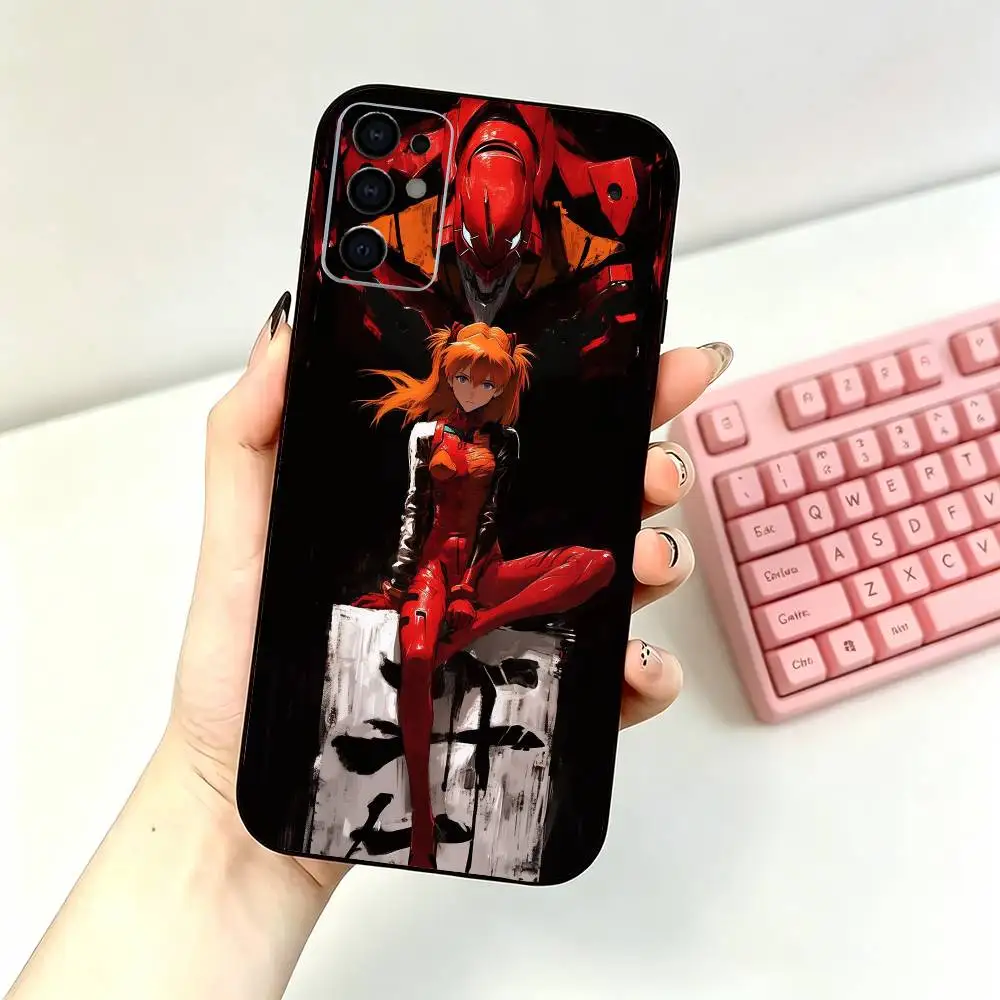 Фото Мягкий черный чехол для телефона POP Anime A-Asuka E-Eva для Samsung S26,25,24,21,22,21,20,10,9,8,7,6Ultra,Plus,Fe, Lite №3
