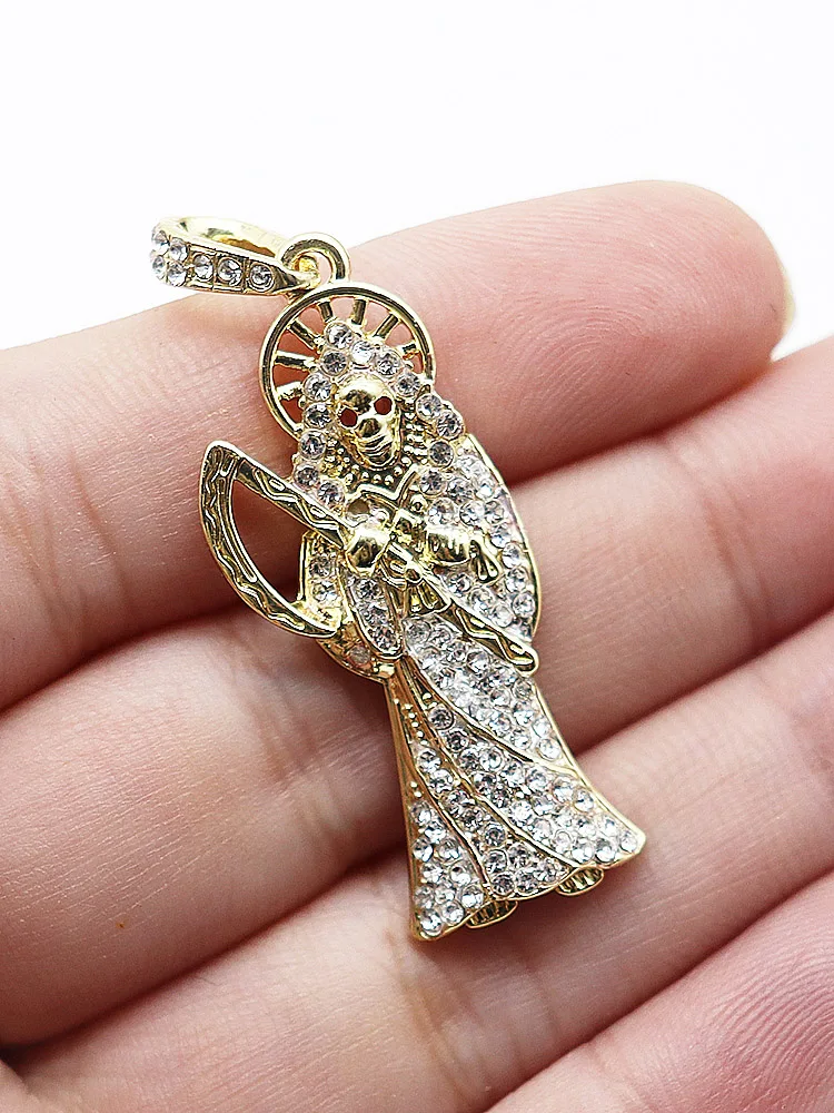 Цепочка с кулоном Иисусом из фианита в стиле хип-хоп |