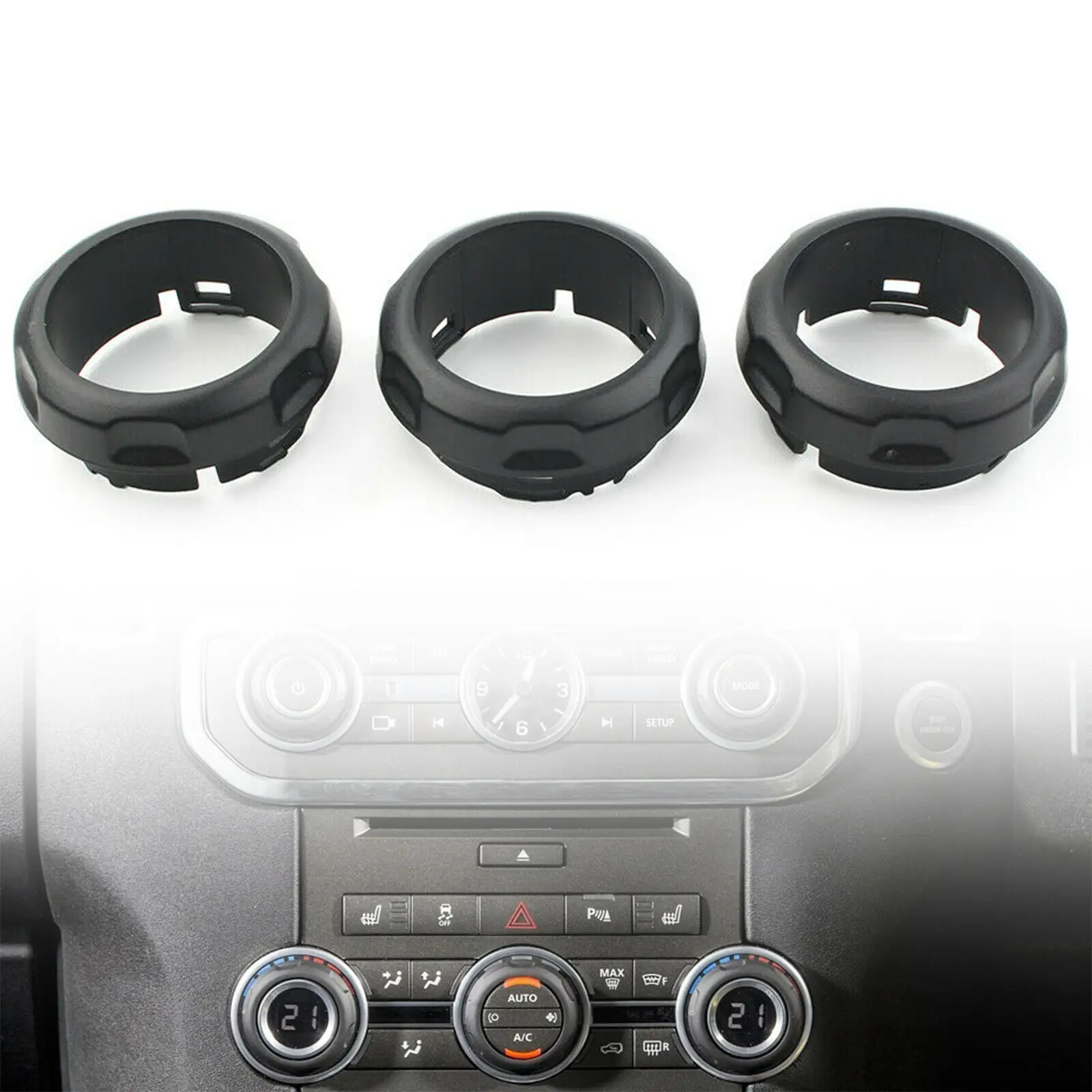 

3x AC Swicth Knob Trim LR029591 For Discovery 4 Sport Air Conditioning Knobs Interior Parts
