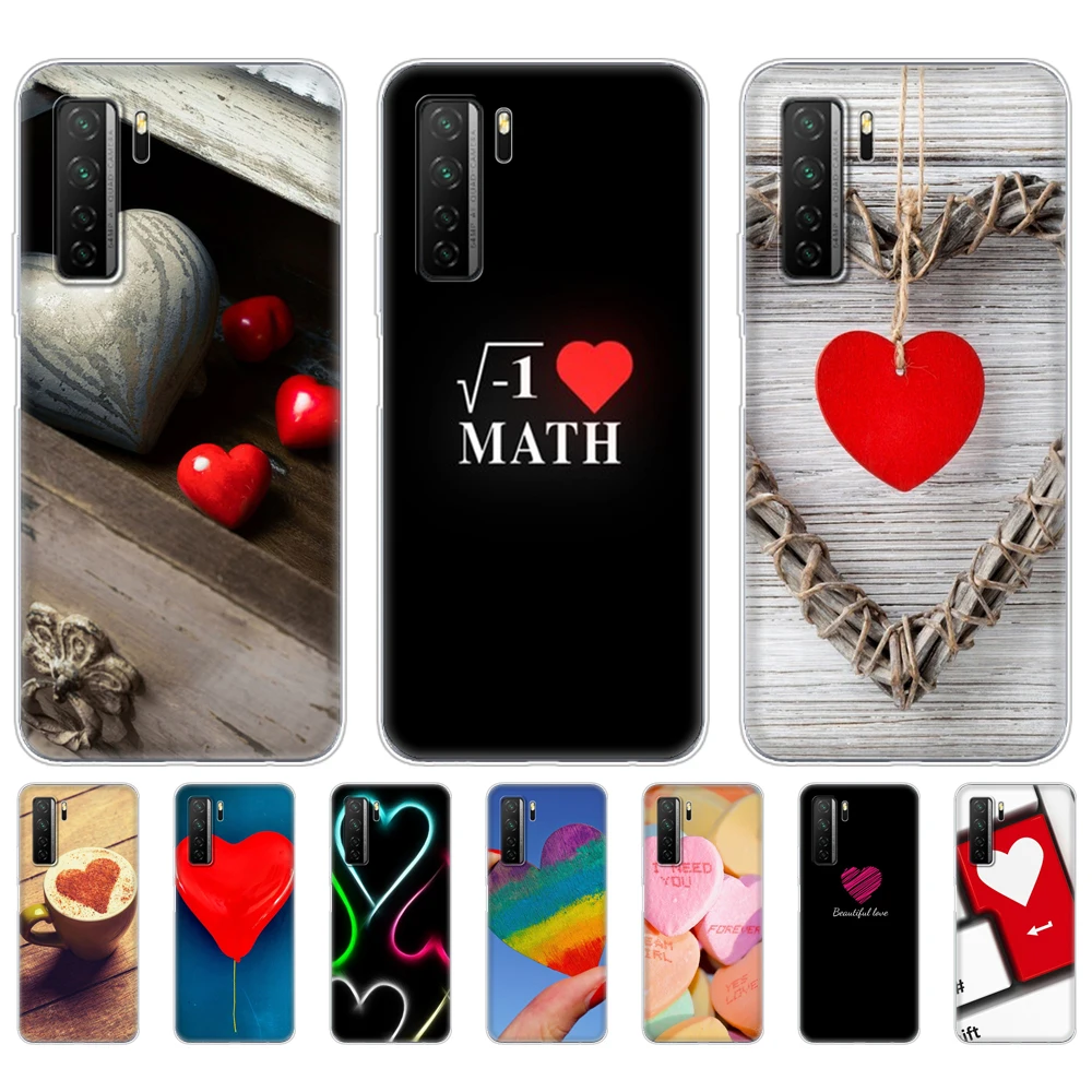 

For Honor 10i Case HRY-LX1T Case Silicone tpu Back Cover Phone Case For Honor 10i 6.21 inch Heart Circle Luxury cars