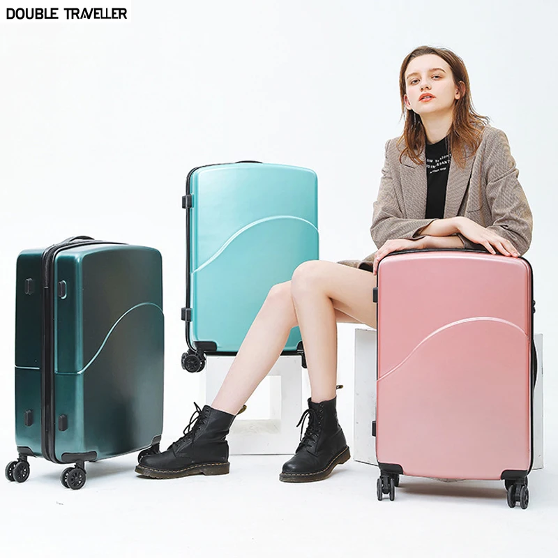 ABS+PC travel suitcase,20 inch carry on cabin luggage,24inch Trolley luggage case,New student rolling luggage bag spinner wheels