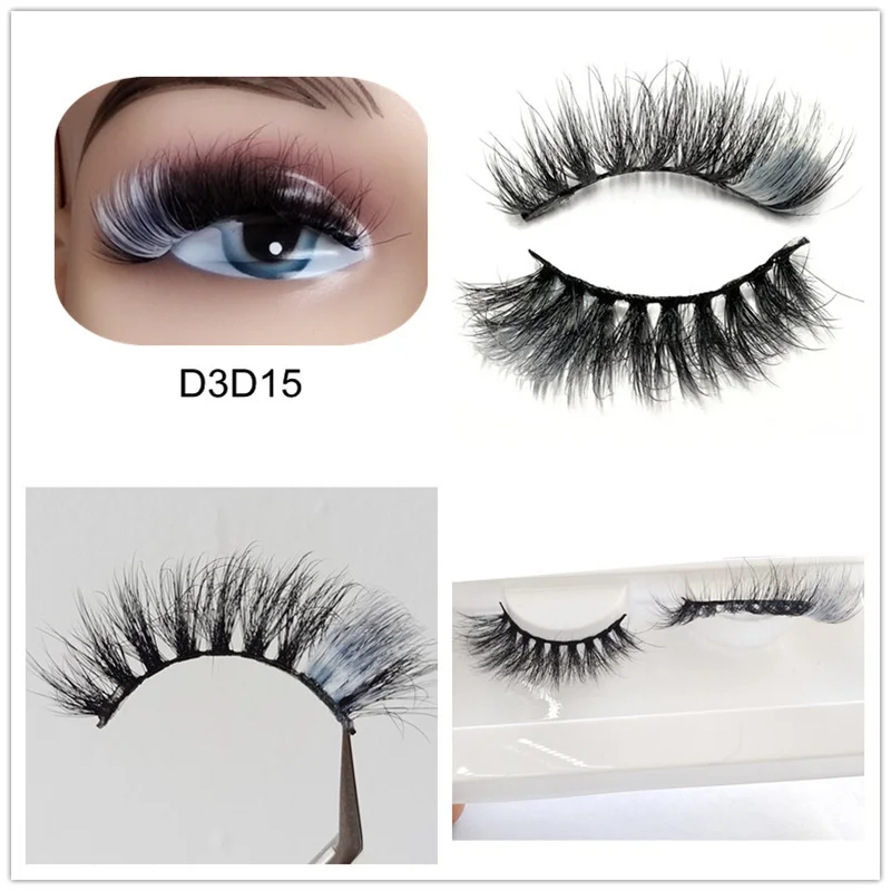 3D норковые ресницы цветные яркие натуральные смешанные цвета накладные пушистые