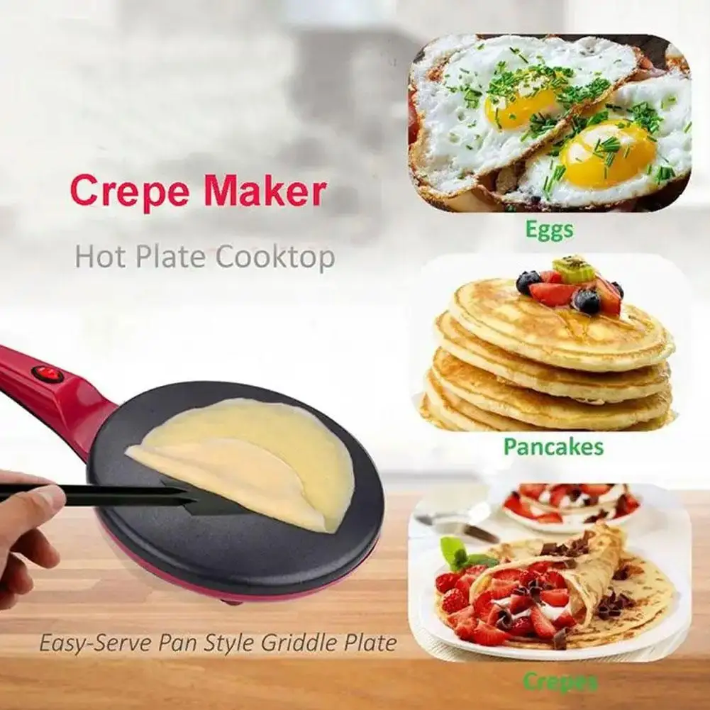 Electric Crepe Maker Pizza Pancake Machine Non-Stick Griddle Baking Pan Cake Machine Kitchen Appliance Cooking Tools 110/220V