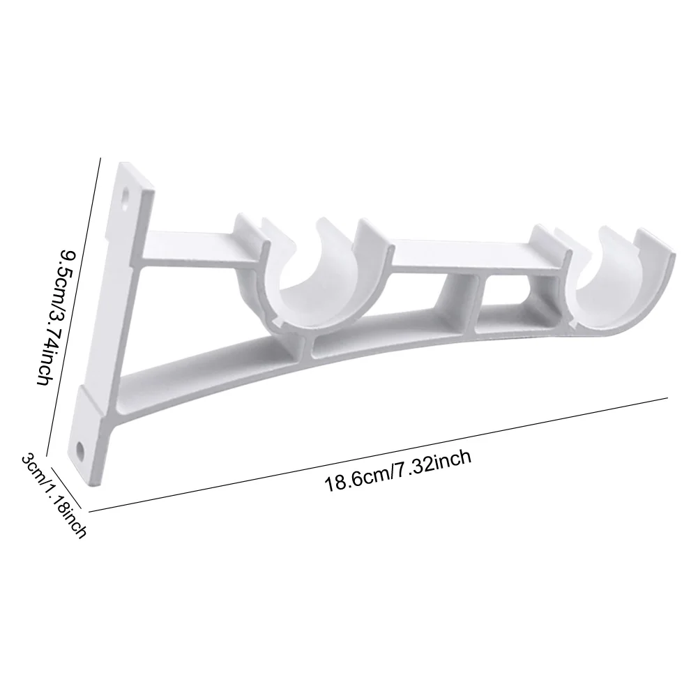 2 упаковки двойных кронштейнов для карнизов из алюминиевого сплава сверхмощные
