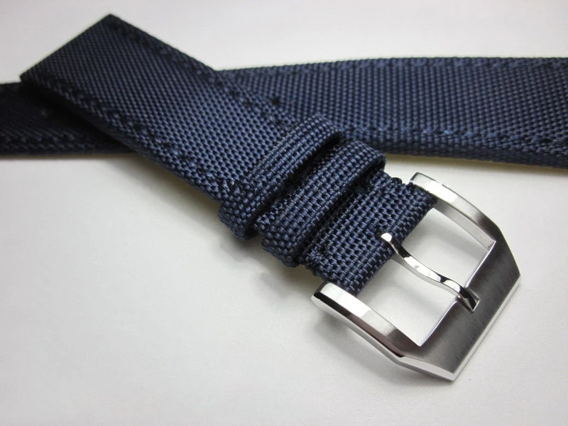 

20mm 22mm Handmade for NATO Watchband Nylon Strap Black Blue Striped Replacement Leisure Band high quality Watch Accessories