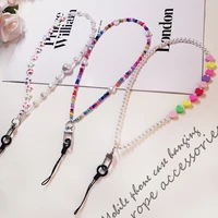 mobile phone lanyard short about 25 cm wrist hand woven beaded pendant childrens strong for iphone 11 pro max phone case chain