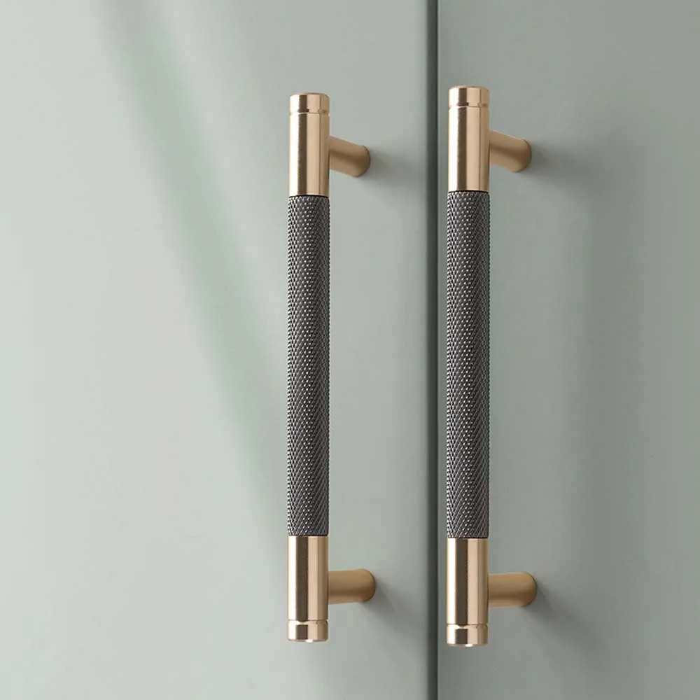 

New Aluminum Alloy Cabinet Door Handle Modern Minimalist Cabinet Drawer Handle Two-color Aluminum Oxide Kitchen Wine Door Knobs