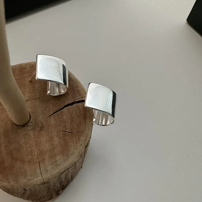 Серьги из серебра 925 пробы с фоточувствительной поверхностью