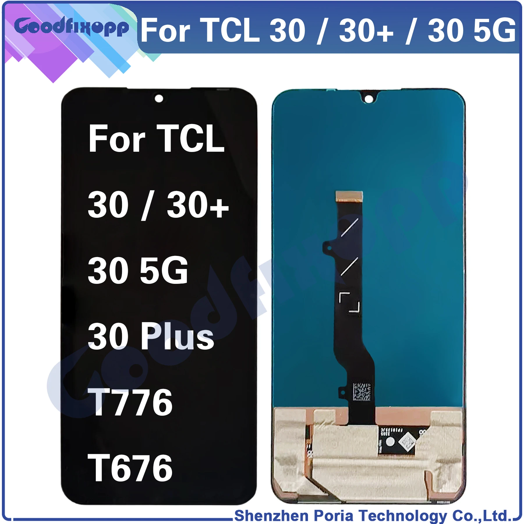 New Screen For TCL 30 5G 30+ 30 Plus T776H T776H1 T776 T676J T676K 30Plus LCD Display Touch Screen Digitizer Assembly Replacemen