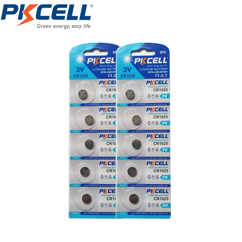 

10pcs/pack CR1025 Button Batteries DL1025 BR1025 KL1025 Cell Coin Lithium Battery 3V CR 1025 For Watch Electronic Toy Remote