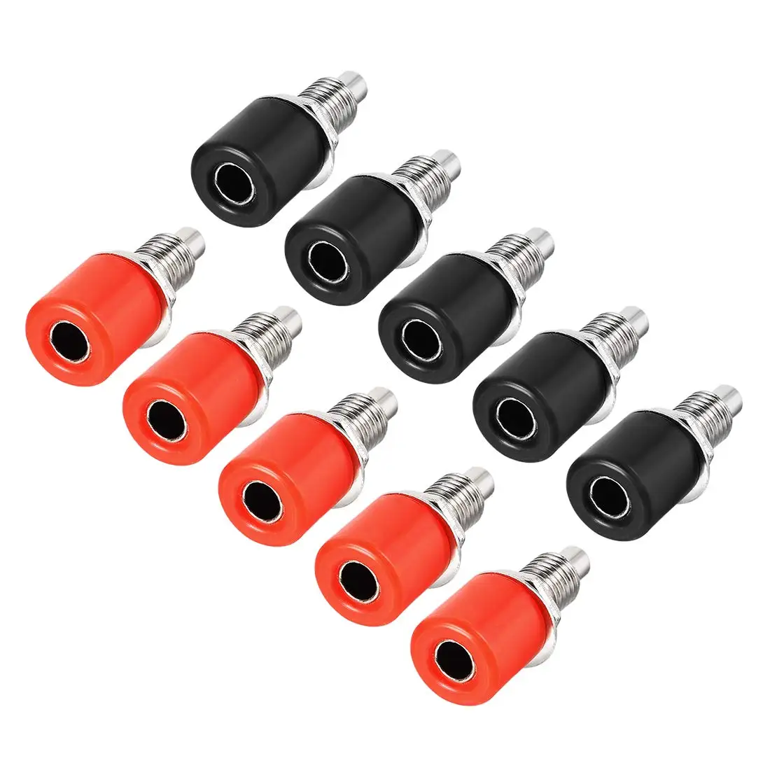 

Tcenofoxy Banana Jack 5 Pairs Binding Post Terminal, M6 Thread Power Amplifier Connector, 0.83-inch Length