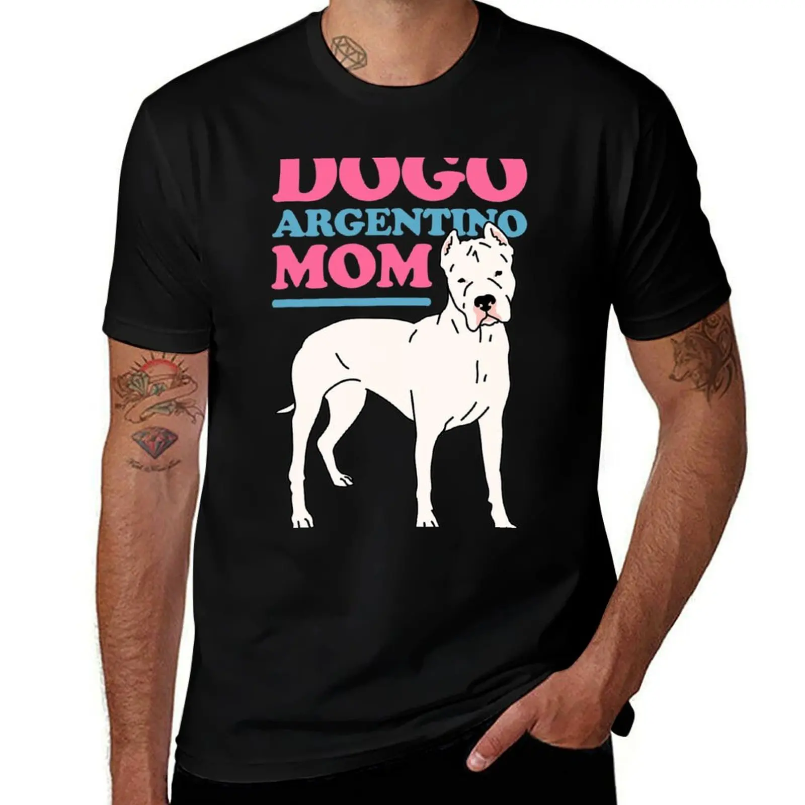 Фото Футболка Dogo Argentino для владельцев собак породы Dogo Argentino, спортивная футболка с короткими рукавами для бега и тренажерного зала №1
