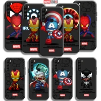 marvel cartoon iron man spiderman phone case for xiaomi redmi note 8 8t 8 pro for redmi 8 8a black coque soft funda back