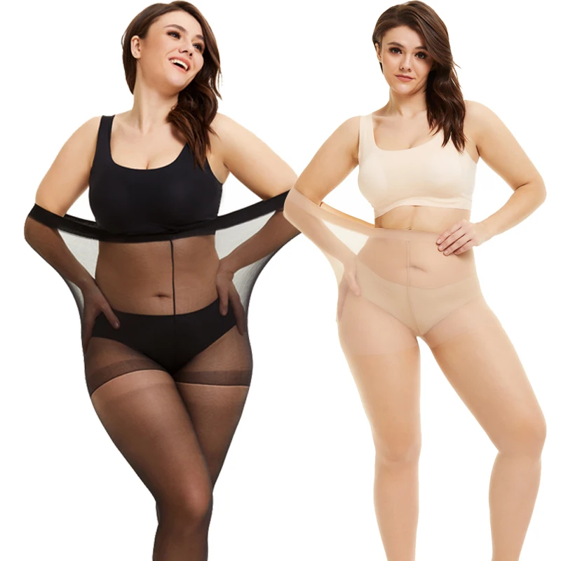 

Women Summer Sexy Nylon Pantyhose 5D Tear Resistant Breathable Elastic Tights plus size Slim Stockings High Waist Sun Protection