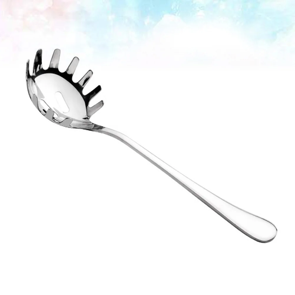 

Spoon Pasta Spaghetti Skimmer Server Strainer Fork Noodle Slotted Colander Kitchen Scoop Ladle Utensil Steel Stainless Metal