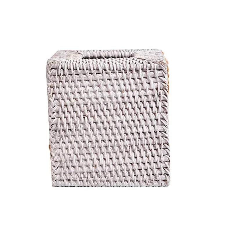 Скандинавские квадратные коробки для салфеток из ротанга держатель бумажный