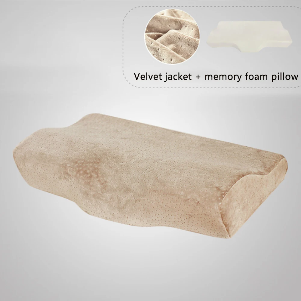 

Convex Design Breathable Cervical Slow Rebound Relaxation Soft High Density Sleeping Travel Neck Support Memory Foam Pillow