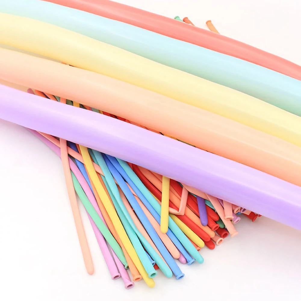 

50pcs Macaron Strip Latex Balloon Wedding Decoration Kid 1st Happy Birthday Party Decor Baby Shower Girl Weaving Modeling Ballon