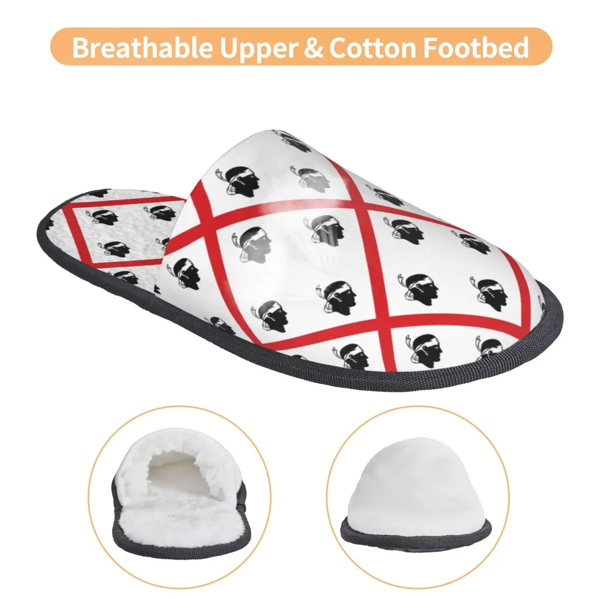 Женские уютные теплые тапочки из пены с флагом Сардинии на заказ Италия Сардиния