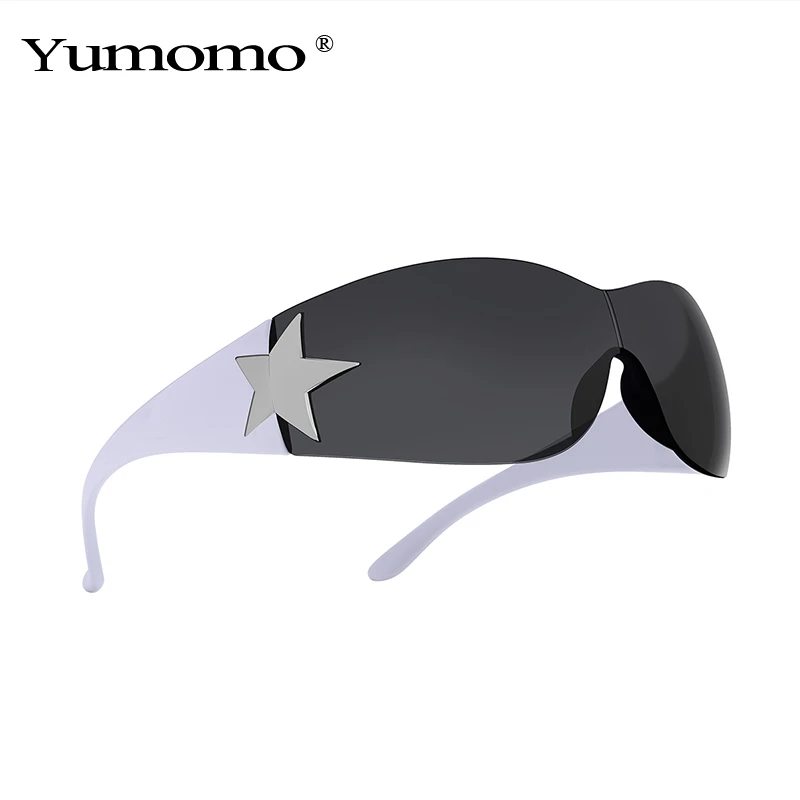 Punk One Piece Sunglasses Goggle New Y2k Luxury Brand Sun Glasses 2000's Shades Eyewear UV400 Female Designer Eyeglasses Oculos |