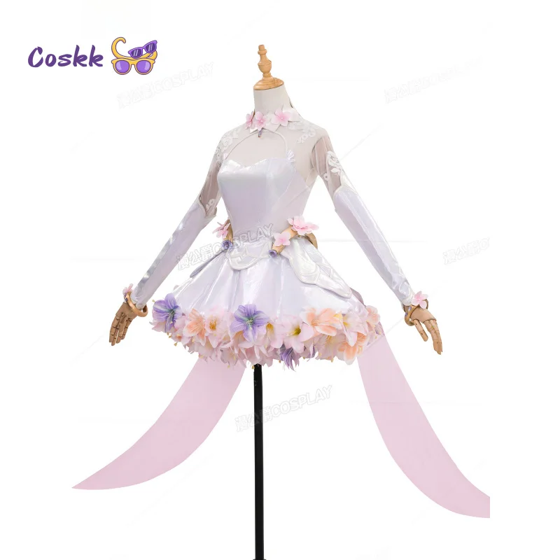 Фото Игра OW Kiriko, карнавальный костюм, униформа, женская цветочная милая свадебная одежда, аксессуар на Хэллоуин, карнавал, Рождество, новая униформа №4