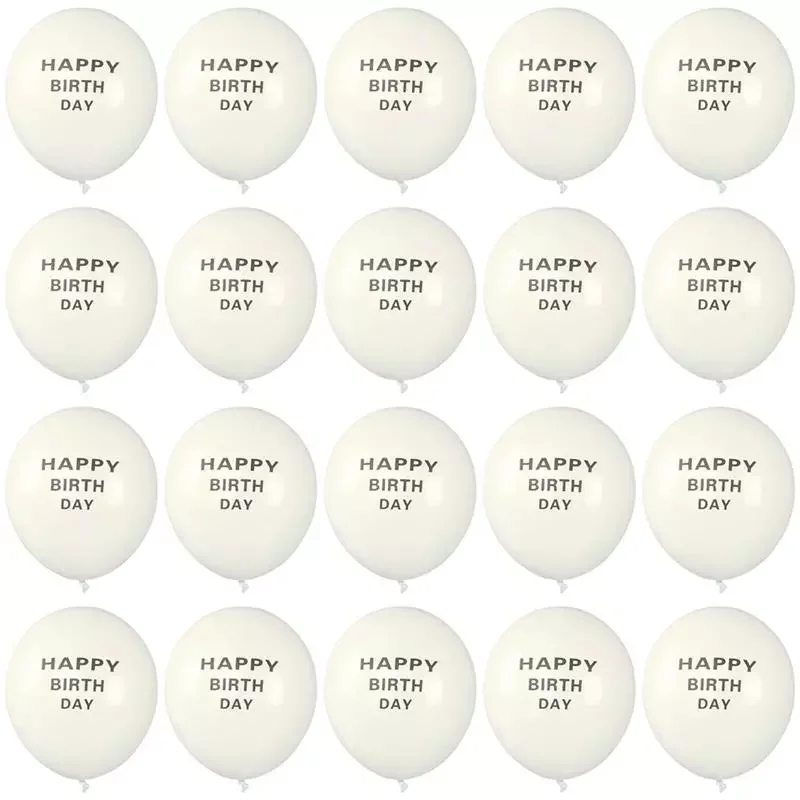 

NEW2023 100pcs 12 Inch Balloons Letter Printing Balloons Fashion Latex Balloons for Birthday Party (HAPPY BIRTH DAY Letter Ballo