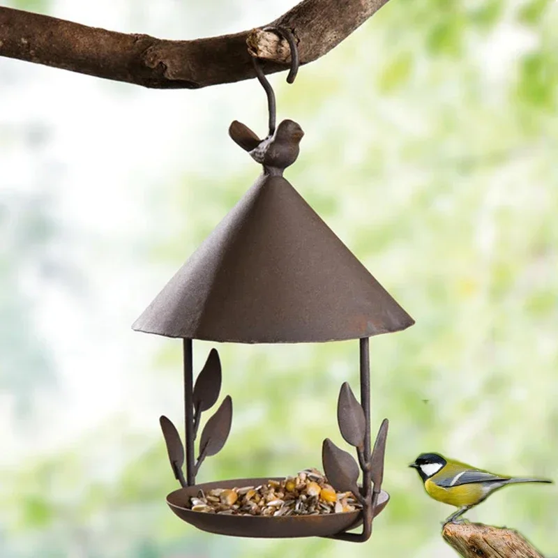 

Feeding for Outdoor Style Supplies Feeder Hanging Feeder Bird Pet Decor Garden Birds Bird Various Pet Windproof Iron Rainproof