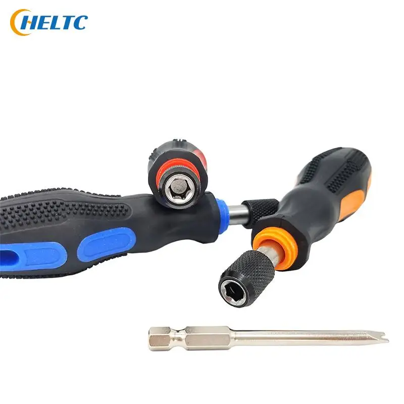 

1/4" 6.35mm Screwdriver Bit Holder Self Screwdriver Holder with Magnetic PP +TPR Handle