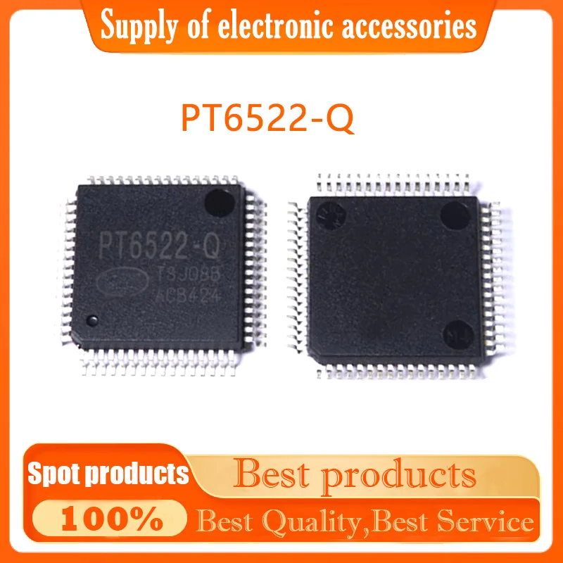 

Original PT6522-Q auto instrument black screen problem power Cx4 instrument garbled code chip IC module QFP64