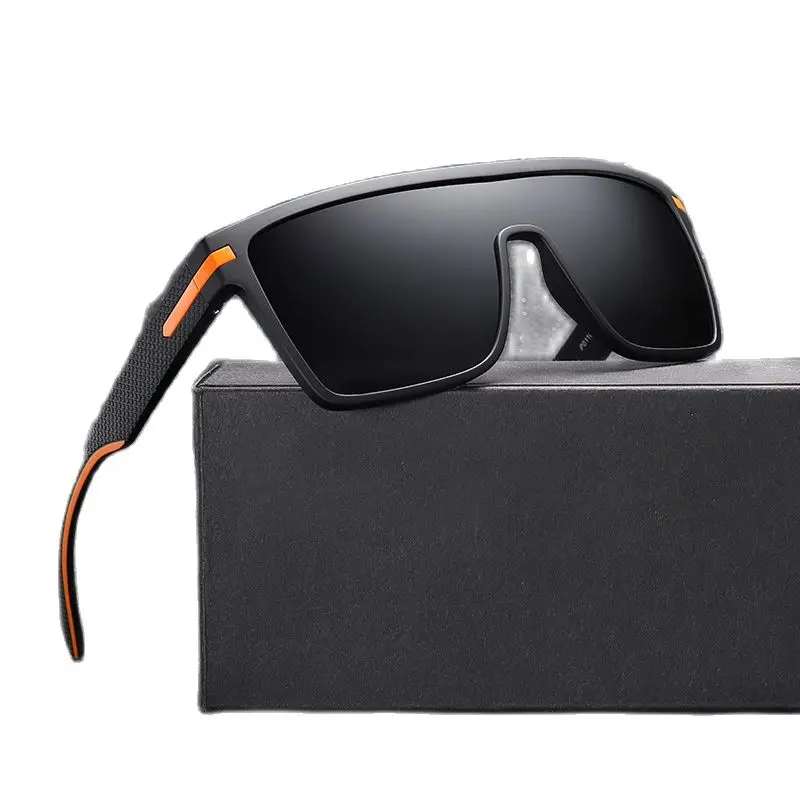 

P0110 Personality One Piece Large Frame Glasses Men Trend Driving Polarized Sunglasses