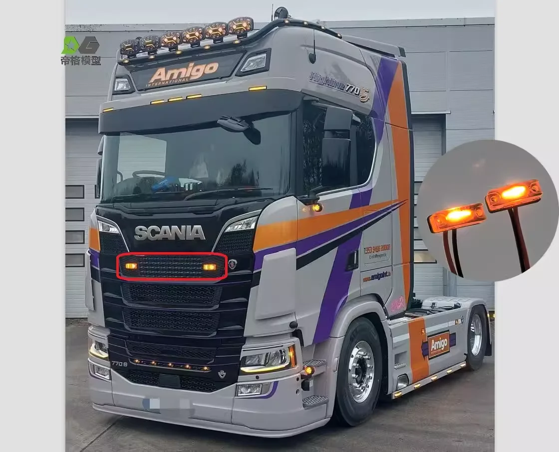 Габаритная лампа для tamiya Draghead TAMiya 1/14 scania 770s 56371 фонарь оранжевый красный синий