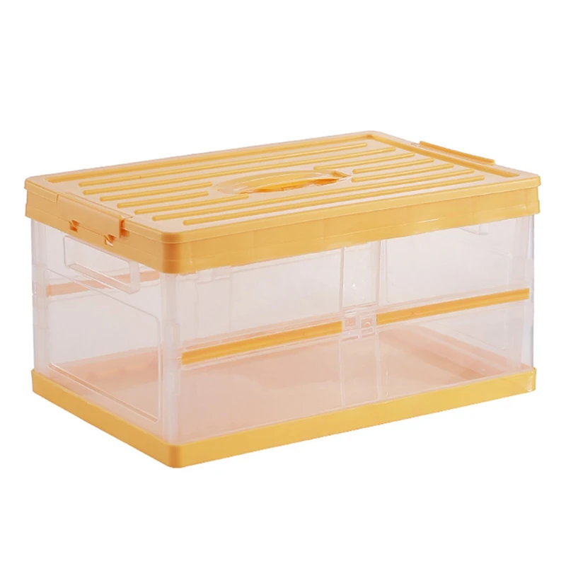 

Multifunctional Foldable Storage Box Lidded Storage Bins Collapsible Storage Box Crates Plastic For Clothes Toy Books