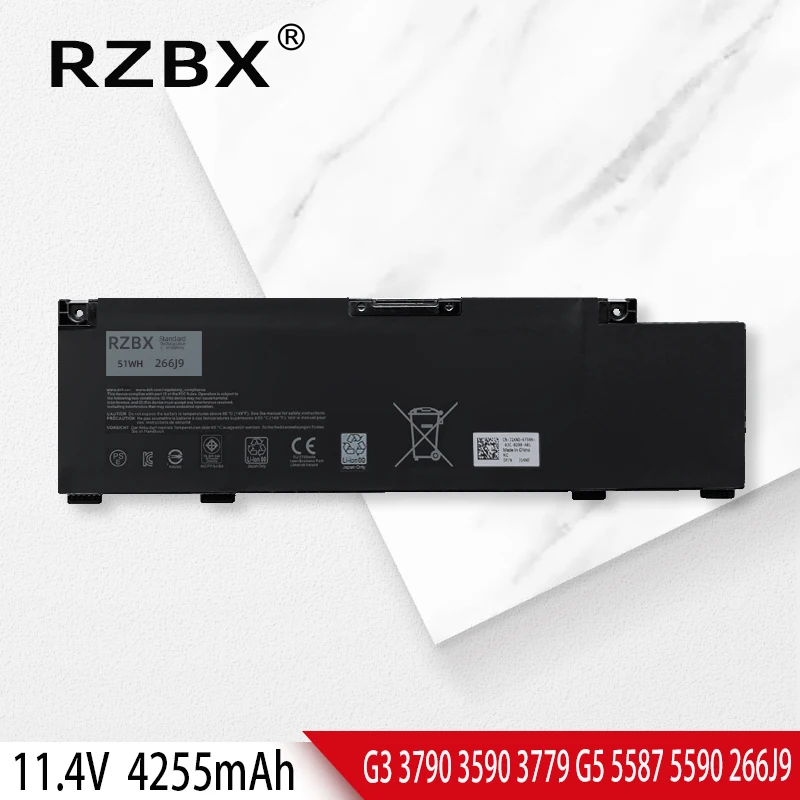 

RZBX 51Wh 266J9 Laptop Battery For Dell P89F inspiron 5490 5491 5590 15PR-1545W/1548BR/1645W/1648BR/1742BR/1745W/1748BR G5 5590